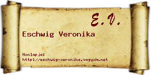 Eschwig Veronika névjegykártya